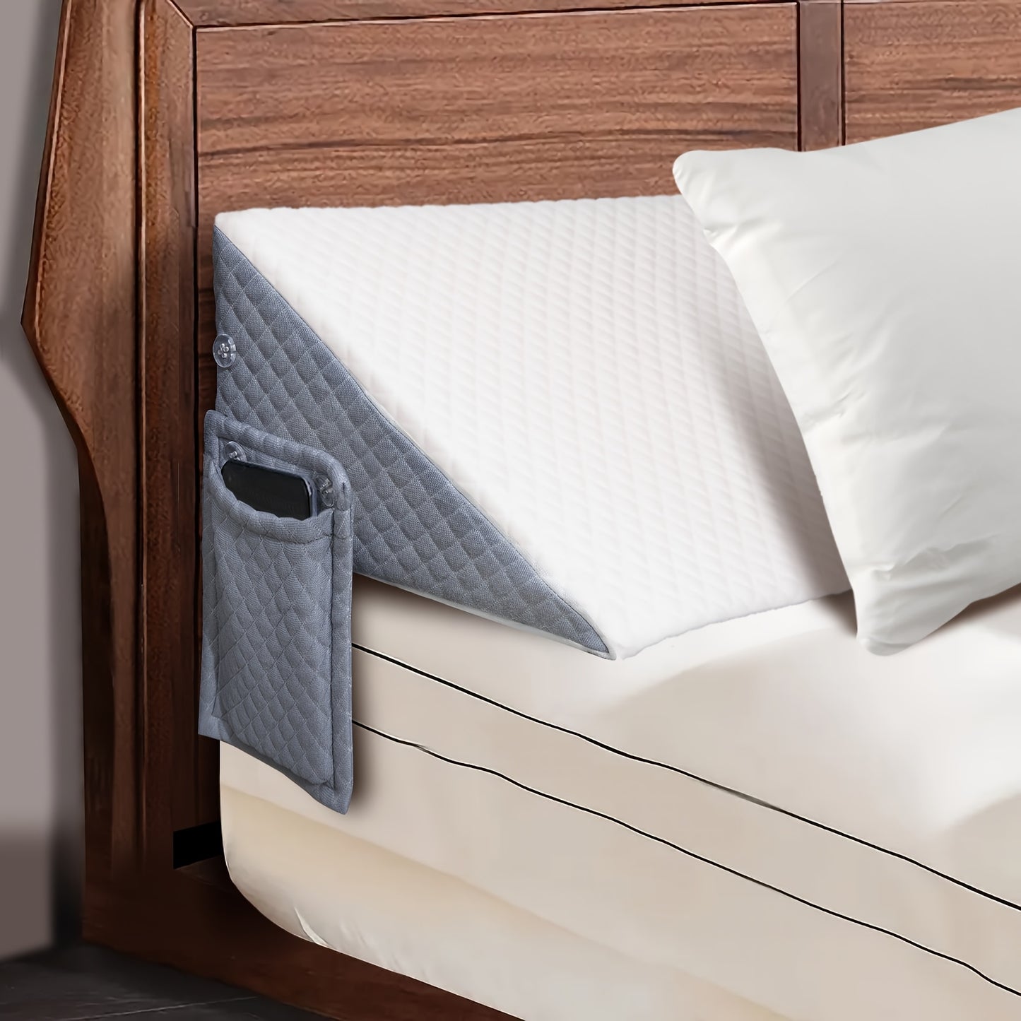 Bed Wedge Gap Filler Pillow – Triangular Headboard & Mattress Wedge