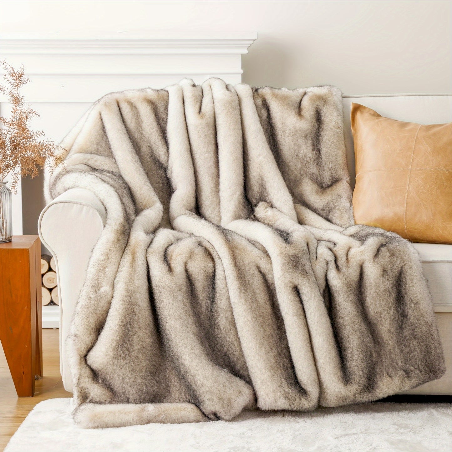 Luxury Shaggy Faux Fur Throw Blanket