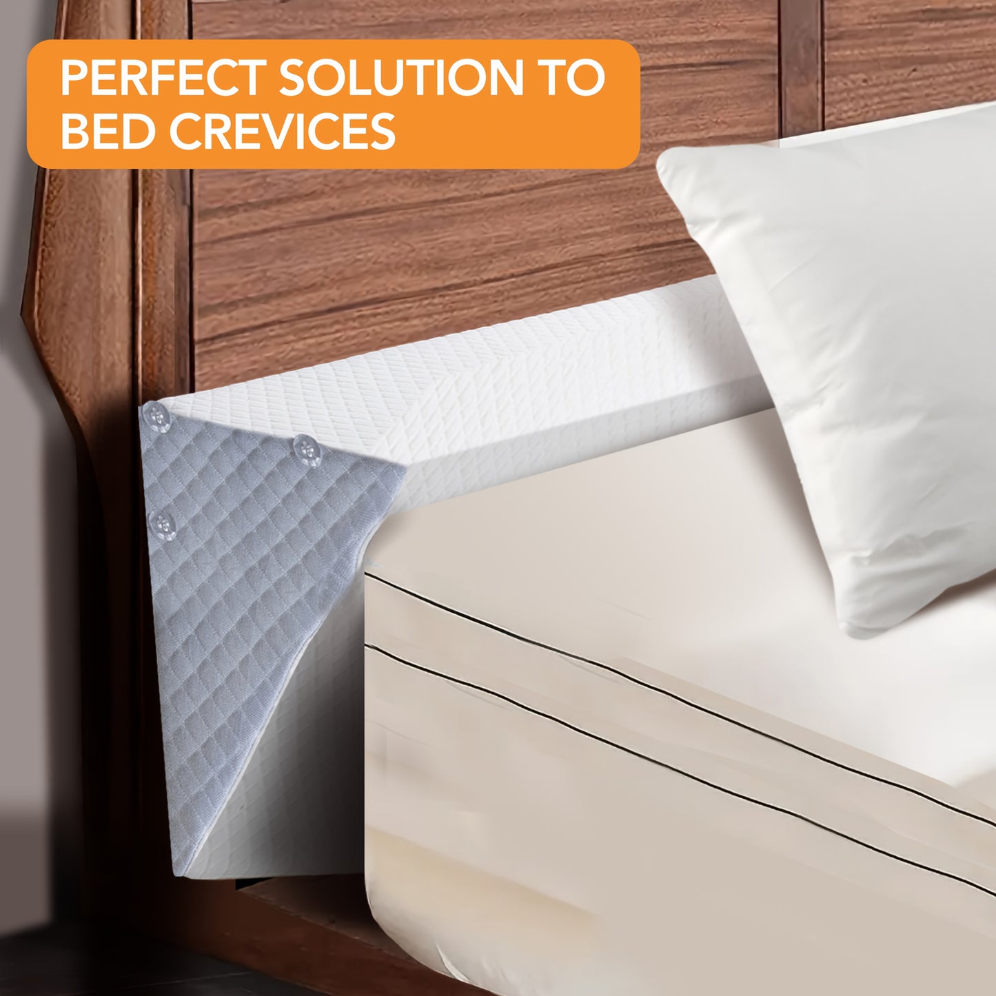 Bed Wedge Gap Filler Pillow – Triangular Headboard & Mattress Wedge