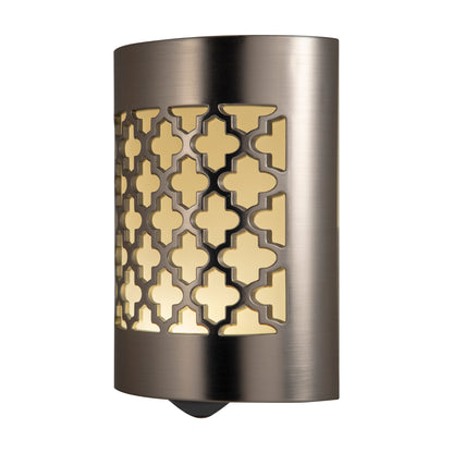 GE Coverlite LED Night Light, 4-Pack, Plug-In, Dusk-To-Dawn Sensor, Brushed Nickel, 48675