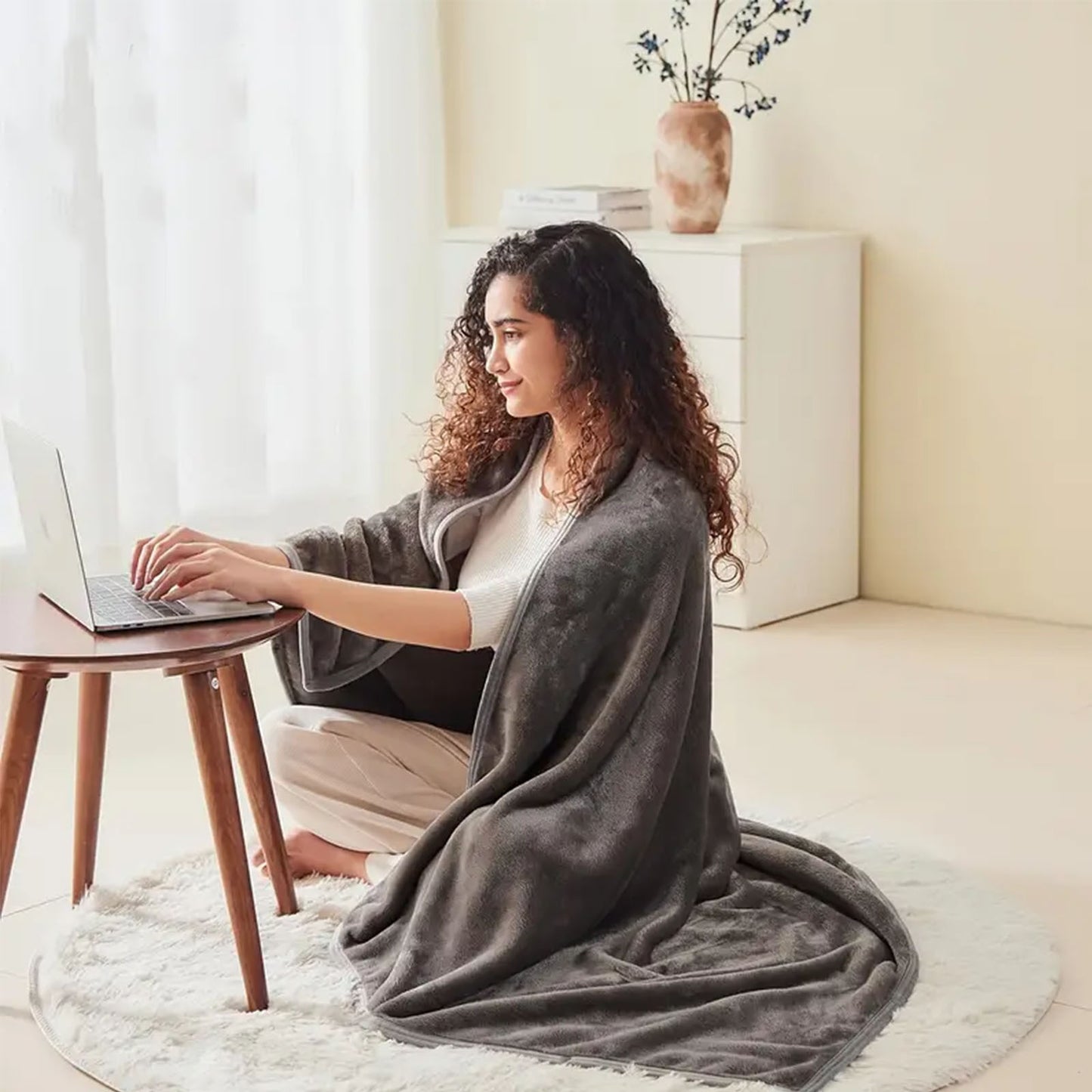 Wearable flannel cape blanket image 9