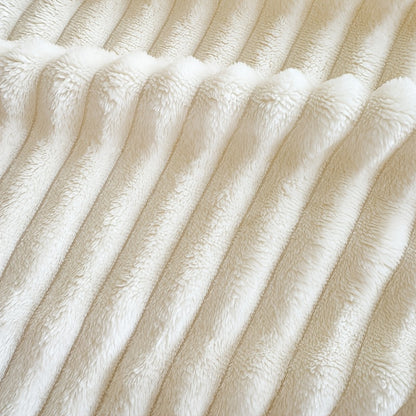 Extra Large Thick Flannel Blanket Soft Faux Rabbit Fur Throw