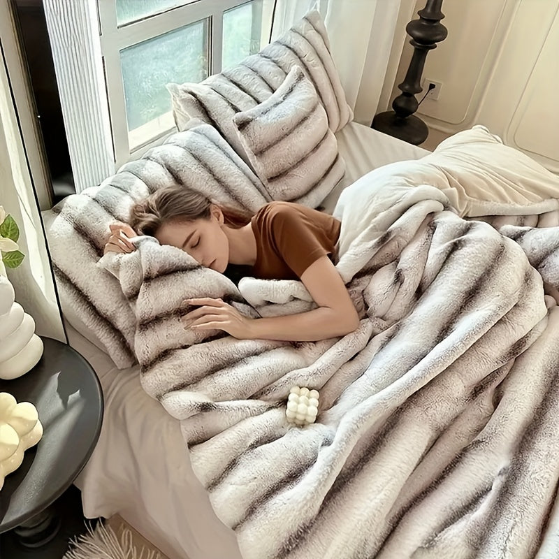 Jumbo faux rabbit fur blanket product image 6