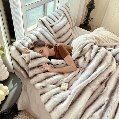Jumbo faux rabbit fur blanket product image 6