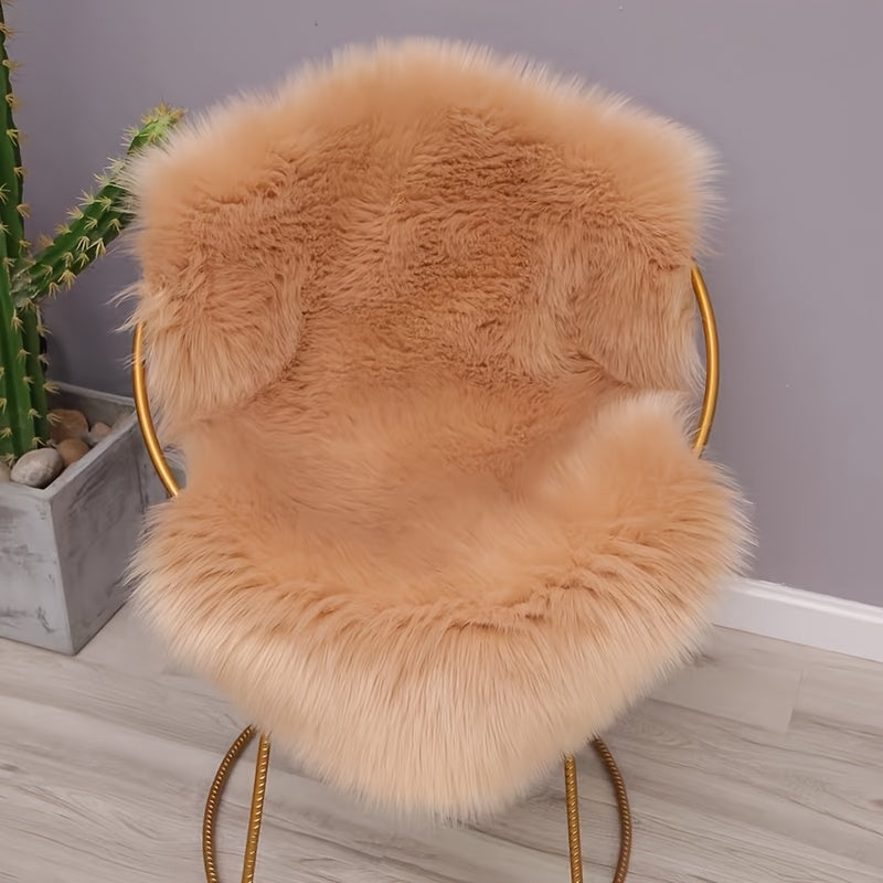 Soft Faux Sheepskin Shaggy Cushion | Plush Seat Pillow