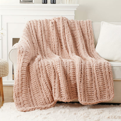 Handmade Chunky Chenille Throw Blanket 50 x 60