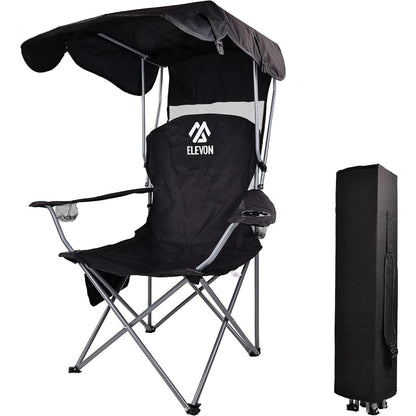 Folding Camping Chair with Adjustable Sunshade