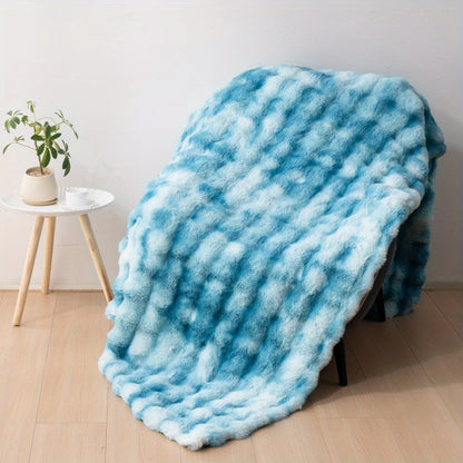 Faux Rabbit Fur Could Throw Blanket For Bed, Thick & Warm Bed Blankets For All Seasons