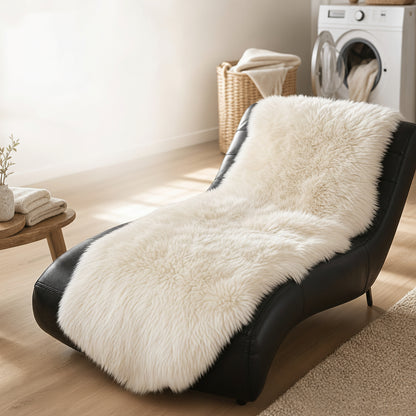 Soft Faux Sheepskin Shaggy Cushion | Plush Seat Pillow
