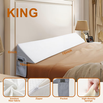 Bed Wedge Gap Filler Pillow – Triangular Headboard & Mattress Wedge