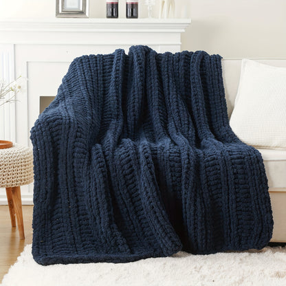 Handmade Chunky Chenille Throw Blanket 50 x 60