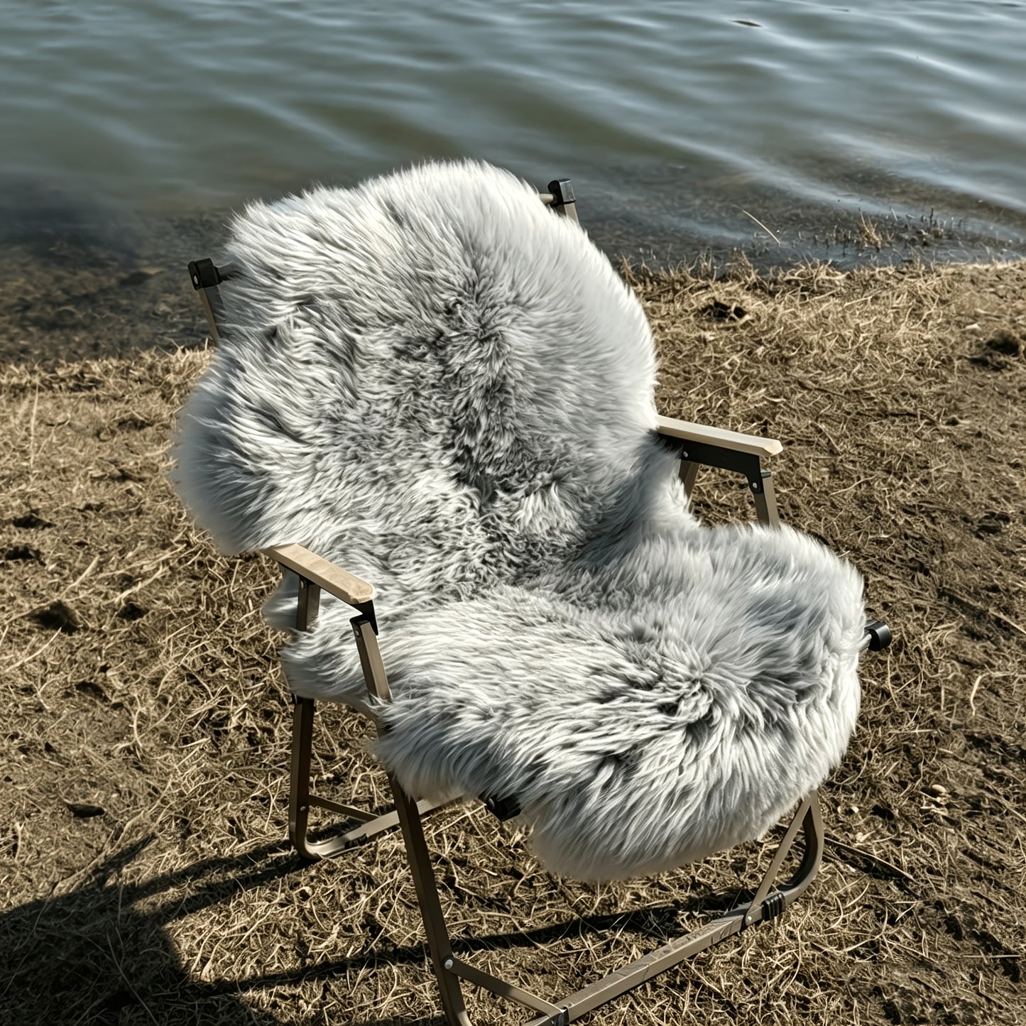 Soft Faux Sheepskin Shaggy Cushion | Plush Seat Pillow
