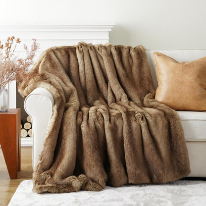 Luxury Shaggy Faux Fur Throw Blanket