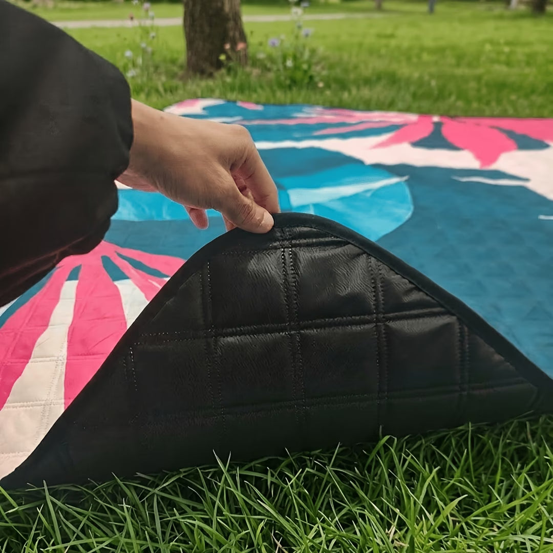 Waterproof Picnic Blanket – Foldable Outdoor Mat with PEVA Bottom for Beach, Camping & Park