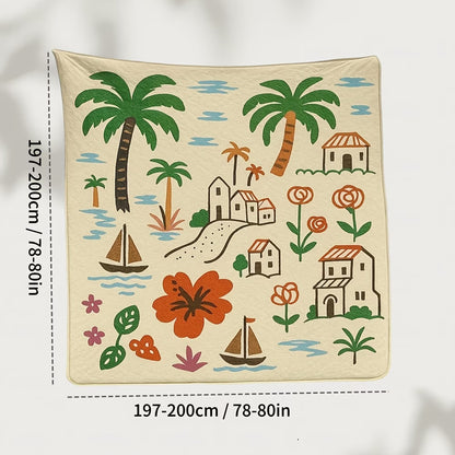 Waterproof Picnic Blanket – Foldable Outdoor Mat with PEVA Bottom for Beach, Camping & Park