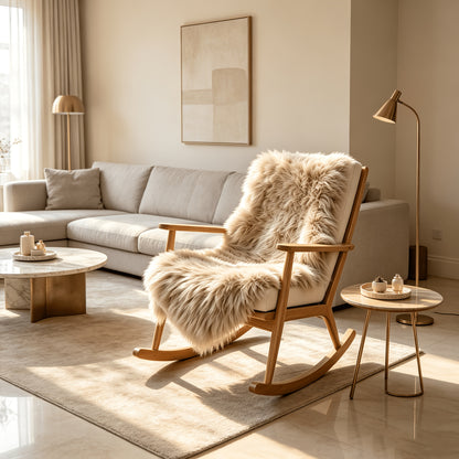 Soft Faux Sheepskin Shaggy Cushion | Plush Seat Pillow