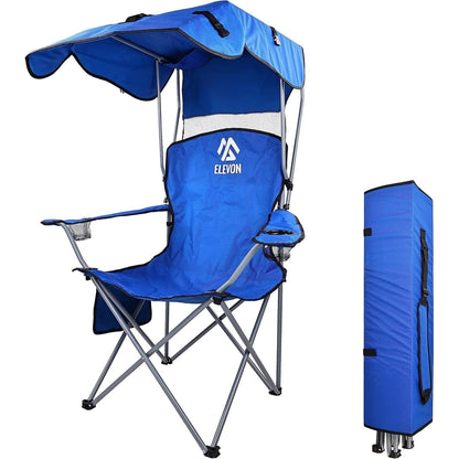 Folding Camping Chair with Adjustable Sunshade