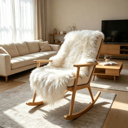 Soft Faux Sheepskin Shaggy Cushion | Plush Seat Pillow