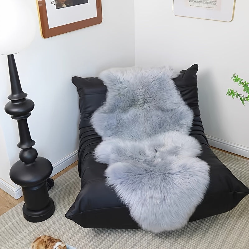 Soft Faux Sheepskin Shaggy Cushion | Plush Seat Pillow