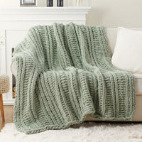Handmade Chunky Chenille Throw Blanket 50 x 60