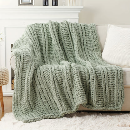 Handmade Chunky Chenille Throw Blanket 50 x 60