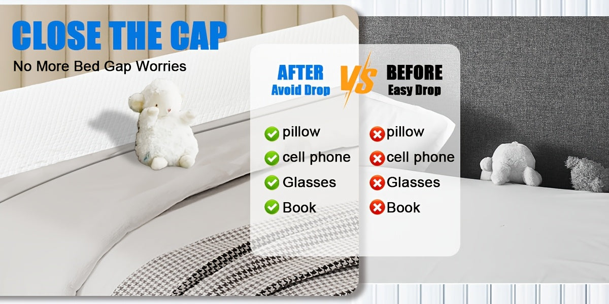 Bed Wedge Gap Filler Pillow – Triangular Headboard & Mattress Wedge
