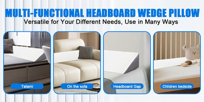 Bed Wedge Gap Filler Pillow – Triangular Headboard & Mattress Wedge