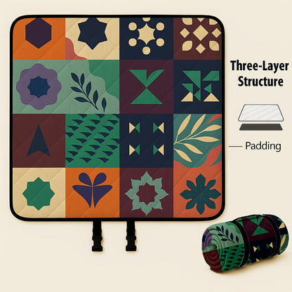 Waterproof Picnic Blanket – Foldable Outdoor Mat with PEVA Bottom for Beach, Camping & Park
