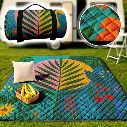Waterproof Picnic Blanket – Foldable Outdoor Mat with PEVA Bottom for Beach, Camping & Park