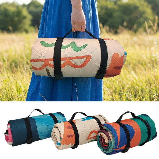 Waterproof Picnic Blanket – Foldable Outdoor Mat with PEVA Bottom for Beach, Camping & Park