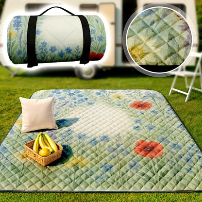 Waterproof Picnic Blanket – Foldable Outdoor Mat with PEVA Bottom for Beach, Camping & Park