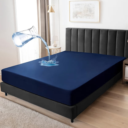 Waterproof Mattress Protector – 14" Deep Pocket Fitted Cover, Machine Washable